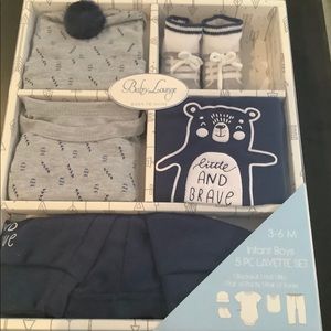 6-9 months blue & gray unisex set